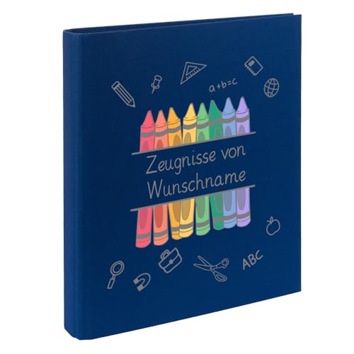 Personalisierte Zeugnismappe Ordner A4 für Zeugnisse – mit Wunschname & Schul-Motiv – Geschenk zur Einschulung, Schulabschluss oder erstem Zeugnis Personalisierte Zeugnismappe Ordner A4 für Zeugnisse – mit Wunschname & Schul-Motiv – Geschenk zur Einschulung, Schulabschluss oder erstem Zeugnis von Elefantasie