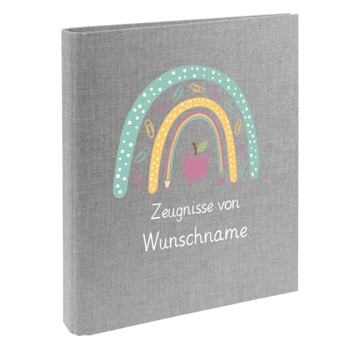 Personalisierte Zeugnismappe Ordner A4 für Zeugnisse – mit Wunschname & Schul-Motiv – Geschenk zur Einschulung, Schulabschluss oder erstem Zeugnis Personalisierte Zeugnismappe Ordner A4 für Zeugnisse – mit Wunschname & Schul-Motiv – Geschenk zur Einschulung, Schulabschluss oder erstem Zeugnis von Elefantasie