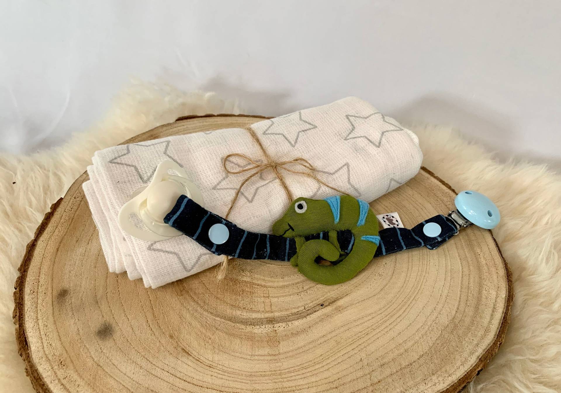 Schnullerkette Chamäleon Schnullerkette Chamäleon von Elefantastisch