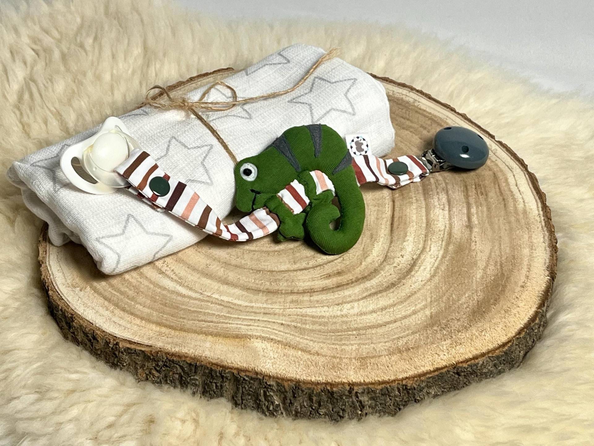 Schnullerkette Chamäleon Schnullerkette Chamäleon von Elefantastisch