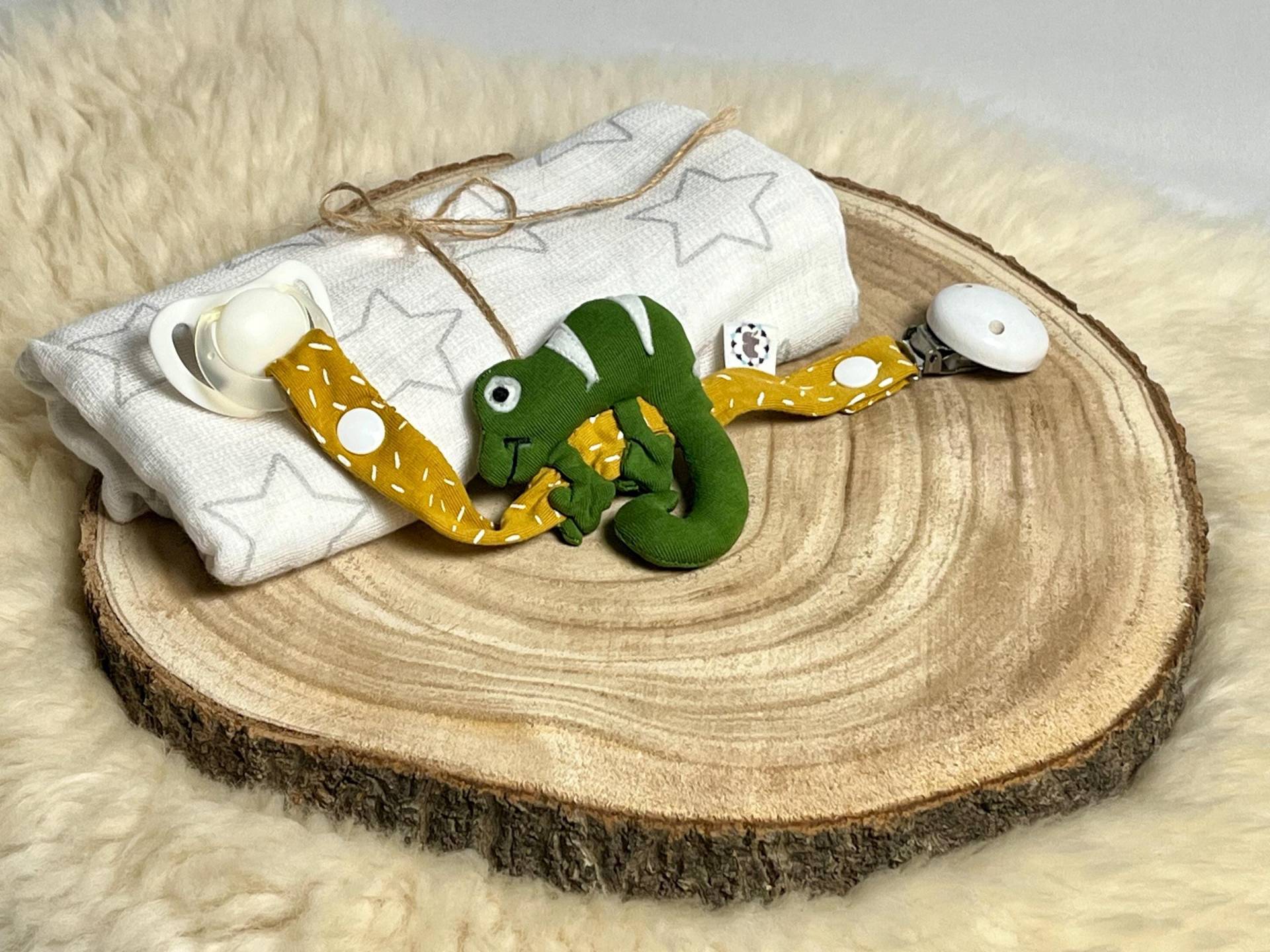 Schnullerkette Chamäleon Schnullerkette Chamäleon von Elefantastisch