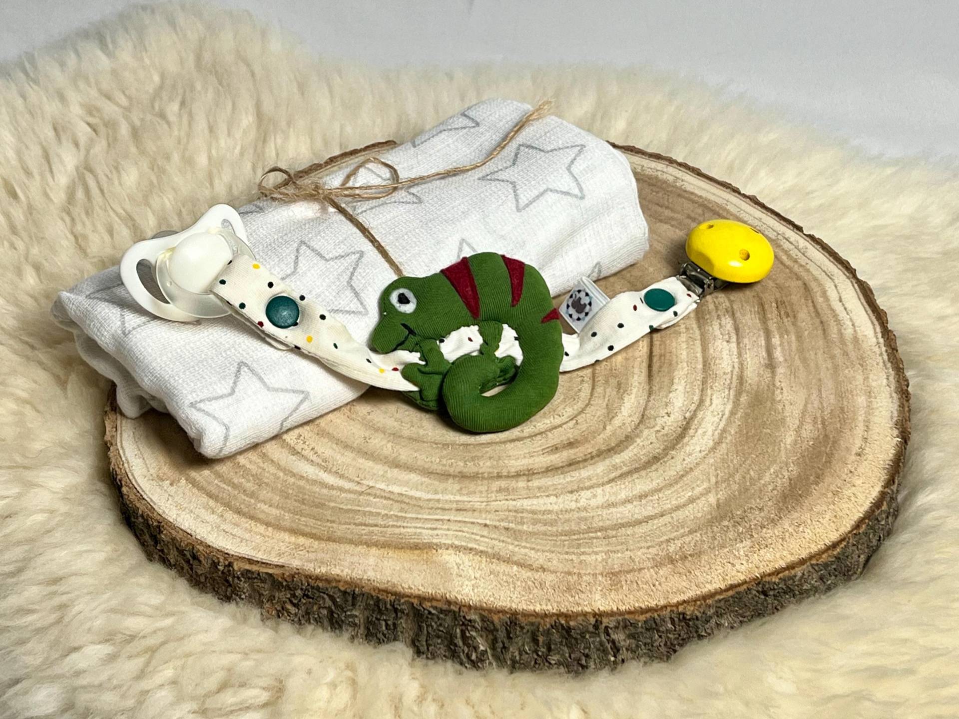 Schnullerkette Chamäleon Schnullerkette Chamäleon von Elefantastisch