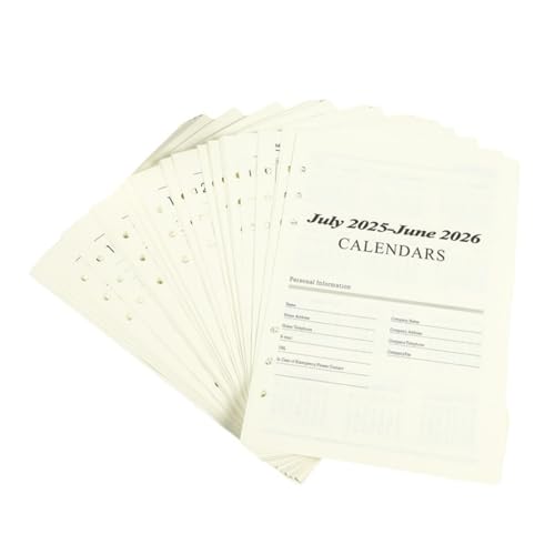 2025 2026 Weekly Planner Insert,Nachfüllpapier,176 Blatt A5 Liniert Papier Nachfüllpapier Wochenplaner Einlage 6 Löcher Tagebuch Nachfülleinlagen für Notizbuch,Skizze,Malerei(July.2025 - June.2026) 2025 2026 Weekly Planner Insert,Nachfüllpapier,176 Blatt A5 Liniert Papier Nachfüllpapier Wochenplaner Einlage 6 Löcher Tagebuch Nachfülleinlagen für Notizbuch,Skizze,Malerei(July.2025 - June.2026) von Elegance-go