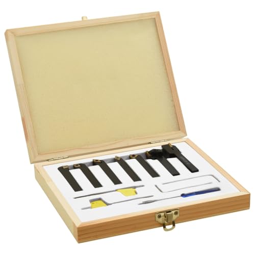 12-tlg. Drehmeißel-Set mit Wendeplatten 8x8 mm für elektrische Handbohrmaschinen – Präzision & Langlebigkeit für Metall- und Holzverarbeitung von Eleganz