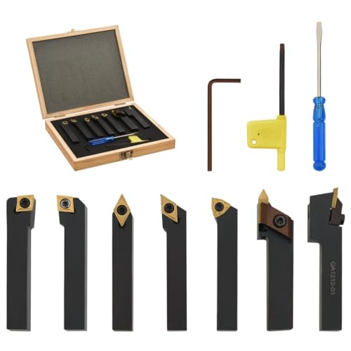 12-tlg. Drehmeißel-Set mit Wendeplatten für elektrische Handbohrmaschinen – 12x12 mm, 80 mm – Hochwertig & langlebig für präzises Bohren 12-tlg. Drehmeißel-Set mit Wendeplatten für elektrische Handbohrmaschinen – 12x12 mm, 80 mm – Hochwertig & langlebig für präzises Bohren von Eleganz