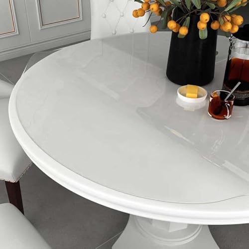 Tischfolie transparent Ø 60 cm 2 mm PVC - Schützende Tischdecke für Küche, Esstisch & Büro - Rutschfest, pflegeleicht & langlebig - Perfekt für Familien & Gastronomie von Eleganz