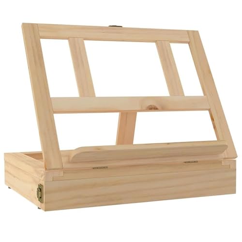 Tischstaffelei aus Massivholz Kiefer mit Schublade - 33,5x25,5x7 cm - Stabile Ausstellungstafel für Kunstwerke & Dekoration - Ideal für Atelier, Wohnzimmer oder Büro Tischstaffelei aus Massivholz Kiefer mit Schublade - 33,5x25,5x7 cm - Stabile Ausstellungstafel für Kunstwerke & Dekoration - Ideal für Atelier, Wohnzimmer oder Büro von Eleganz