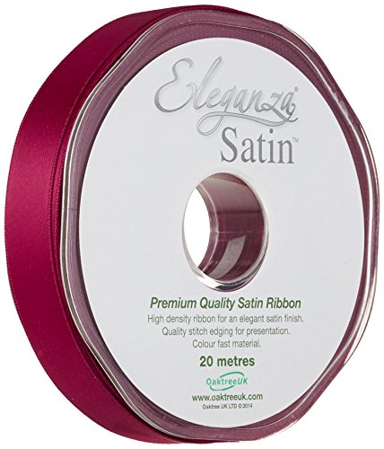 Eleganza 15 mm x 20 m Satinband doppelseitig, Burgund von Eleganza