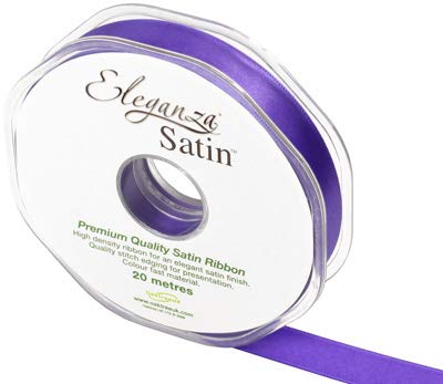 Eleganza 15 mm x 20 m Satinband doppelseitig, Lila Eleganza 15 mm x 20 m Satinband doppelseitig, Lila von Eleganza