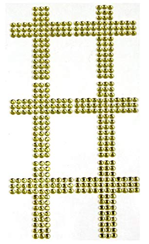 Eleganza Kreuz-Aufkleber, mit Strasssteinen, goldfarben von Eleganza