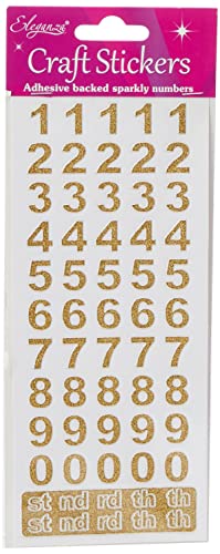 Eleganza Oaktree Crafts Bold Zahlen Set, Gold Zahl 65 Gold von Eleganza