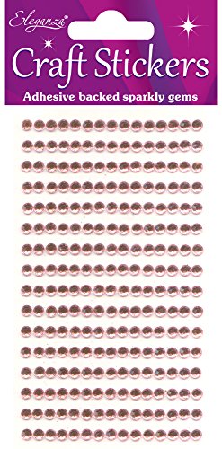 Eleganza Schmucksteine Nr. 21, 4 mm, 240 Perlen, Rosa, Synthetisches Matrial, Rose, 16.5 x 7.6 x 0.2 cm von Eleganza