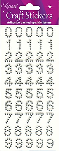 Oaktree Crafts Eleganza Alphabet Aufkleber, transparent/silber Nummer 50 Zahlen silber Oaktree Crafts Eleganza Alphabet Aufkleber, transparent/silber Nummer 50 Zahlen silber von Eleganza