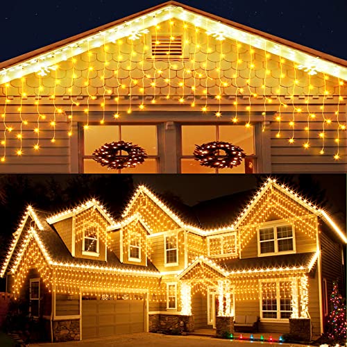 Elegear Erweiterbar Lichtervorhang 4M 144 LEDs Lichterkette Lichtvorhang Außen IP44 Lichterkettenvorhang 8 Modi Warmweiß Eiszapfen Regenlichterkette Weihnachtsdeko für Vorhang Fenster Party Traufe Elegear Erweiterbar Lichtervorhang 4M 144 LEDs Lichterkette Lichtvorhang Außen IP44 Lichterkettenvorhang 8 Modi Warmweiß Eiszapfen Regenlichterkette Weihnachtsdeko für Vorhang Fenster Party Traufe von Elegear