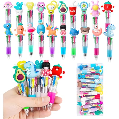 20 Stück Mehrfarbiger Kugelschreiber 4 in 1 Mini Mehrfarbig Stifte Kreativer Süßer Cartoon-Stift, 4 Farben Retractable Kugelschreiber für Büro Schulbedarf für Kinder Schüler Hausaufgaben Schule Büro 20 Stück Mehrfarbiger Kugelschreiber 4 in 1 Mini Mehrfarbig Stifte Kreativer Süßer Cartoon-Stift, 4 Farben Retractable Kugelschreiber für Büro Schulbedarf für Kinder Schüler Hausaufgaben Schule Büro von Elektheim