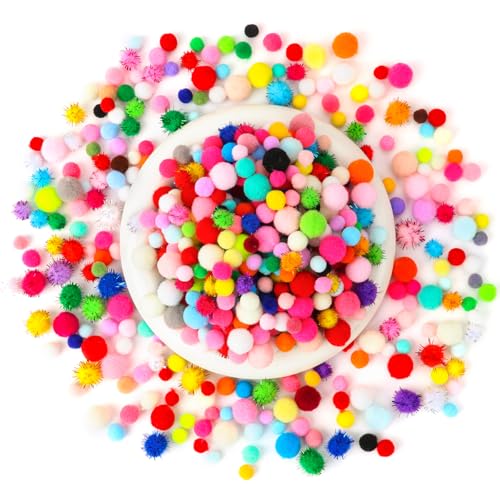 500 Stück 8mm-1mm Bunt Pompons zum Basteln,Mini Mix Pompoms für Handwerk Herstellung - Filzkugeln Bunte Verschiedene Größen - Pompoms zum Basteln für Kinder und Erwachsene, Dekorationen Sewing DIY 500 Stück 8mm-1mm Bunt Pompons zum Basteln,Mini Mix Pompoms für Handwerk Herstellung - Filzkugeln Bunte Verschiedene Größen - Pompoms zum Basteln für Kinder und Erwachsene, Dekorationen Sewing DIY von Elektheim