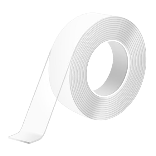 Doppelseitiges Klebeband Extra Stark, 5M Transparent Nano Klebeband Ablösbar Abnehmbarer Waschbarer Wiederverwendbares Anti-Rutsch Kleber Spurlos Starker für Wand Teppich ohnl Nägel breit 3cm von Elektheim