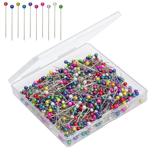 Farbenfroh Stecknadeln mit Kopf, 600 Stück Stecknadeln 38mm Kunststoffkopf für Schmuck Hertstellung, Nähen und Handwerk, Basteln und Nähprojekte Farbenfroh Stecknadeln mit Kopf, 600 Stück Stecknadeln 38mm Kunststoffkopf für Schmuck Hertstellung, Nähen und Handwerk, Basteln und Nähprojekte von Elektheim