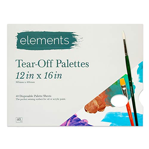 Elements Tear Off Palette – 40 Einweg-Malpalettenblätter, Künstlerblock, Mischfläche für Öl- oder Acrylfarben, Pigmentfarben – 30,5 x 40,6 cm Elements Tear Off Palette – 40 Einweg-Malpalettenblätter, Künstlerblock, Mischfläche für Öl- oder Acrylfarben, Pigmentfarben – 30,5 x 40,6 cm von Elements