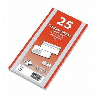 Elepa - rössler kuvert 30002375 Briefumschläge SK Briefhülle DL mit Fenster 70 g weiß von Elepa - rössler kuvert