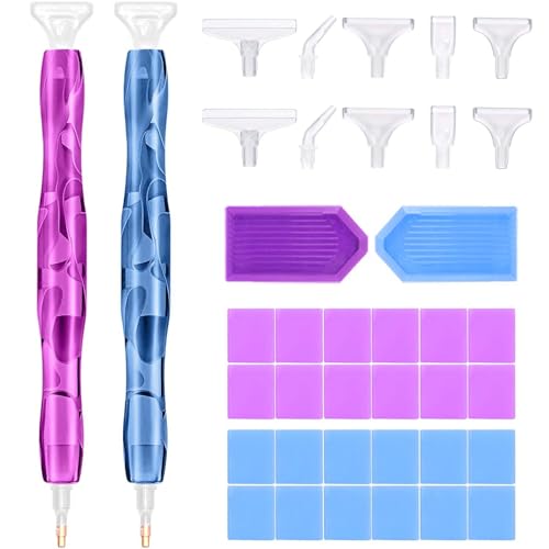 34 Stück Diamond Painting Stift, Diamond Painting Zubehör Stift, Geeignet Für Diy Diamantmalerei, Stickerei, Nailart Werkzeuge Und Maltechniken von ElevaPulse