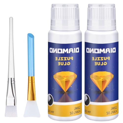 Diamond Painting Zubehör, 2 Flaschen Diamond Painting Versiegelung, Diamond Painting Kleber Für Glitzernde Bilder, Version Von Diamanten, Durchsichtig(120 Ml) von ElevaPulse