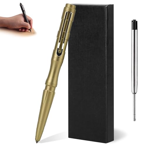 ElevaPulse Tactical Pen - Taktischer Kugelschreiber aus Metall mit Glasbrecher, Robustes Self-Defense Schreibgerät, Einziehbare Mine (1.0 mm), Ideal für Outdoor, Büro & Geschenk – 1 Stück von ElevaPulse