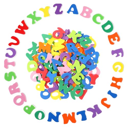 Dimeho 650 Stück Buchstaben Aufkleber, Moosgummi Buchstaben Selbstklebend, Alphabet-Aufkleber zum Basteln, selbstklebende A-Z-Alphabet-Buchstabenaufkleber für Schulprojekte von ElevateTech