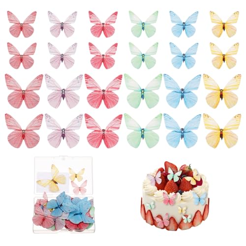 ElevateTech 72 Stück Essbare Schmetterlings Tortendekorationen Farbenfrohe Und Lebendige Cupcake Dekorationen Geeignet Zum Dekorieren Von Keksen Donuts Hochzeitstag Frauenparty Geschenk ElevateTech 72 Stück Essbare Schmetterlings Tortendekorationen Farbenfrohe Und Lebendige Cupcake Dekorationen Geeignet Zum Dekorieren Von Keksen Donuts Hochzeitstag Frauenparty Geschenk von ElevateTech