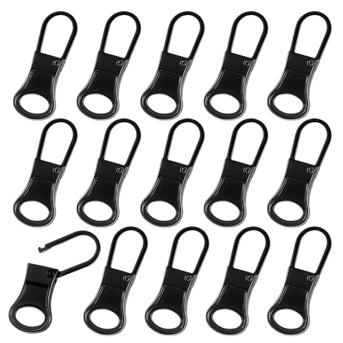 ElevateTech Abnehmbare Reißverschlussschieber, Ersatz-Reißverschlüsse, Metall-Reißverschlüsse, Reparatur-Set für Jacke, Geldbörse, Gepäck, Rucksäcke, Hosen, Mäntel, Stiefel, Koffer (schwarz), 15 Stück ElevateTech Abnehmbare Reißverschlussschieber, Ersatz-Reißverschlüsse, Metall-Reißverschlüsse, Reparatur-Set für Jacke, Geldbörse, Gepäck, Rucksäcke, Hosen, Mäntel, Stiefel, Koffer (schwarz), 15 Stück von ElevateTech