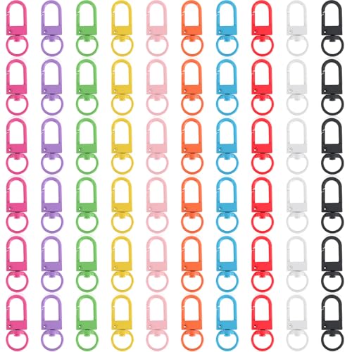 ElevateTech Bunte Karabinerverschlüsse für Schlüsselanhänger, Drehverschluss, farbige Schlüsselringe, Schlüsselbänder, Schlüsselanhänger, Verbindungsstück für Rucksack, Charms, Geldbörsen, Armbänder ElevateTech Bunte Karabinerverschlüsse für Schlüsselanhänger, Drehverschluss, farbige Schlüsselringe, Schlüsselbänder, Schlüsselanhänger, Verbindungsstück für Rucksack, Charms, Geldbörsen, Armbänder von ElevateTech