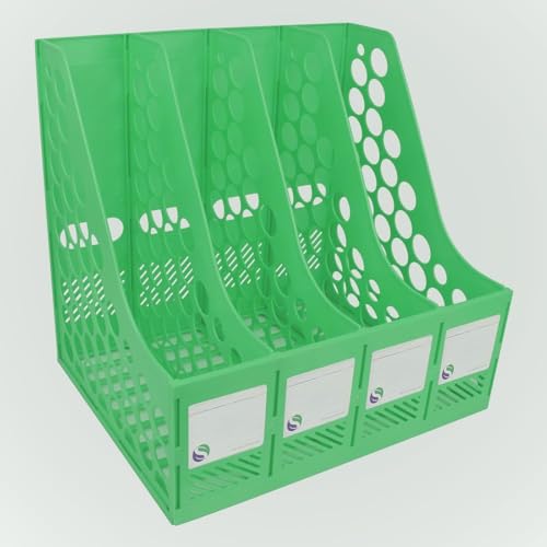 Elezeal A4-Aktenhalter, Zeitschriftenordner, Schreibtisch-Organizer, 4 vertikale Fächer, Bücherregal, Dokumentenmappe, Trennwand, Papierbox für Büro, Zuhause, Organisation und Aufbewahrungsregale Elezeal A4-Aktenhalter, Zeitschriftenordner, Schreibtisch-Organizer, 4 vertikale Fächer, Bücherregal, Dokumentenmappe, Trennwand, Papierbox für Büro, Zuhause, Organisation und Aufbewahrungsregale von Elezeal