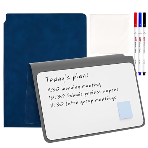 Elezeal A5 trocken abwischbares Whiteboard, tragbares kleines Whiteboard, Notizblock, wiederverwendbare Mini-Whiteboards mit löschbarem Marker für Büro, Geschäft, Schreiben, Notizen, Planung (Blau, 1 Elezeal A5 trocken abwischbares Whiteboard, tragbares kleines Whiteboard, Notizblock, wiederverwendbare Mini-Whiteboards mit löschbarem Marker für Büro, Geschäft, Schreiben, Notizen, Planung (Blau, 1 von Elezeal