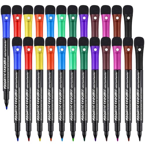 Elezeal Whiteboard-Marker mit Radiergummi – 12 Farben, feine Spitze, Whiteboard-Stifte, magnetischer Radiergummi, farbige Kreidetafelstift, Kritzelstifte, schwimmender Malstift, Büro- und Schulbedarf, Elezeal Whiteboard-Marker mit Radiergummi – 12 Farben, feine Spitze, Whiteboard-Stifte, magnetischer Radiergummi, farbige Kreidetafelstift, Kritzelstifte, schwimmender Malstift, Büro- und Schulbedarf, von Elezeal
