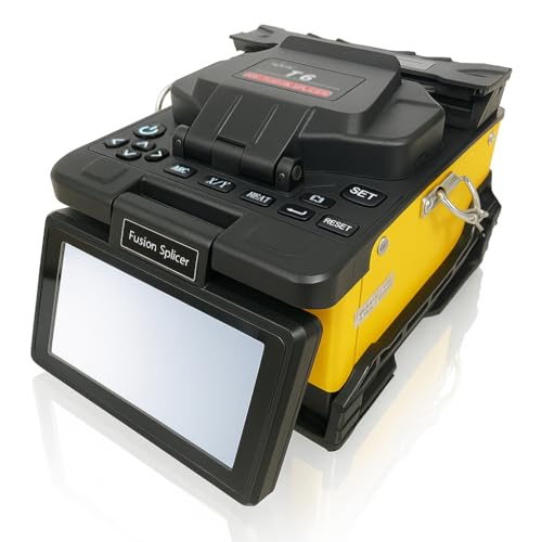Elfcam – Glasfaserschweißgerät T6C, Fiber Fusion Splicer, Ausrichtungstyp – Kern-zu-Kern, mit 4 Motoren und Werkzeugsatz, für FTTH & FTTx von Elfcam