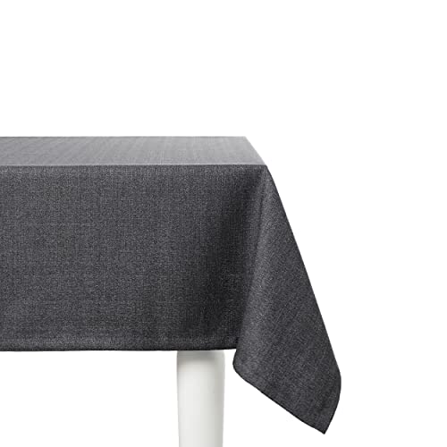 Elfida Deluxe Tischdecke abwaschbar - Schmutzabweisendes Tischtuch in Gastro-Qualität - Reißfeste und Formstabile Tischdecken aus hochwertigem Polyester - Premium Tischdecke (Anthrazit, 110 x 110 cm) von Elfida