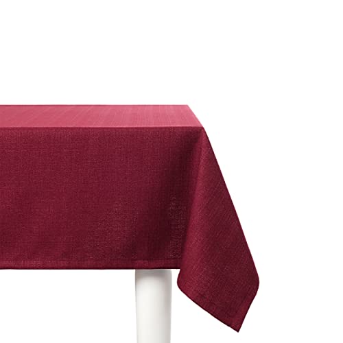 Elfida Deluxe Tischdecke abwaschbar - Schmutzabweisendes Tischtuch in Gastro-Qualität - Reißfeste und Formstabile Tischdecken aus hochwertigem Polyester - Premium Tischdecke (Bordeaux, 110 x 110 cm) von Elfida