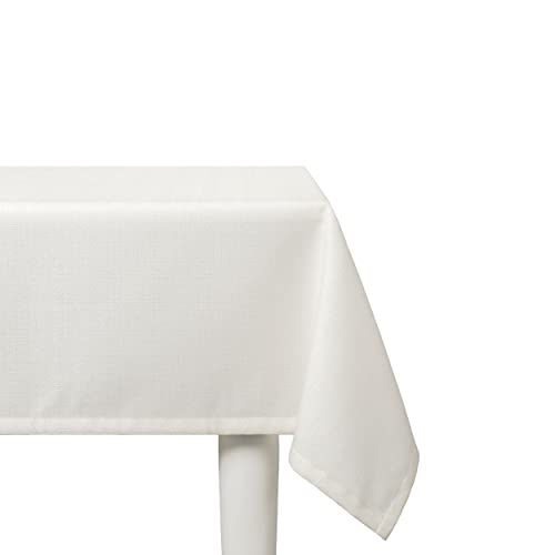 Elfida Deluxe Tischdecke abwaschbar - Schmutzabweisendes Tischtuch in Gastro-Qualität - Reißfeste und Formstabile Tischdecken aus hochwertigem Polyester - Premium Tischdecke (Creme, 110 x 110 cm) von Elfida