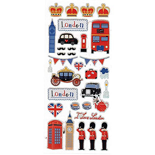 London Fancy Icons Sticker Set - Big Ben, Kronen, Gold State Coach Carriage, Royal Guard, British Moustaches, English Tea Cups and Kettle, Union Jack Heart, Bus, Taxi, Telefonzelle, Briefkasten, Regen London Fancy Icons Sticker Set - Big Ben, Kronen, Gold State Coach Carriage, Royal Guard, British Moustaches, English Tea Cups and Kettle, Union Jack Heart, Bus, Taxi, Telefonzelle, Briefkasten, Regen von Elgate