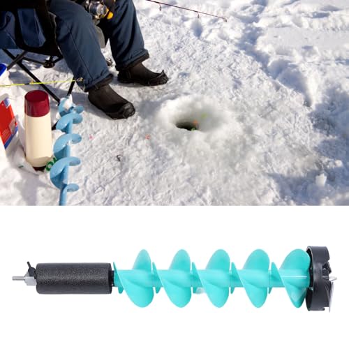 Elgnaura Electric Ice Fishing Auger, 6 Zoll Durchmesser schnurloser Eisbohrer mit rotierenden Klingen und Zentrierungspunkt für einfache Eisbohrungen von ElgnAura