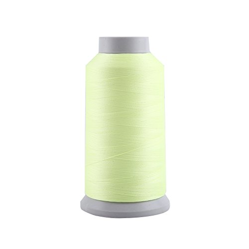 Elgnaura Noctilucent Textil nähenfaden, leuchtet im dunklen Polyester für Sticken und Nähen, schön für kreative nächtliche Designs. (3000 Meter) von ElgnAura