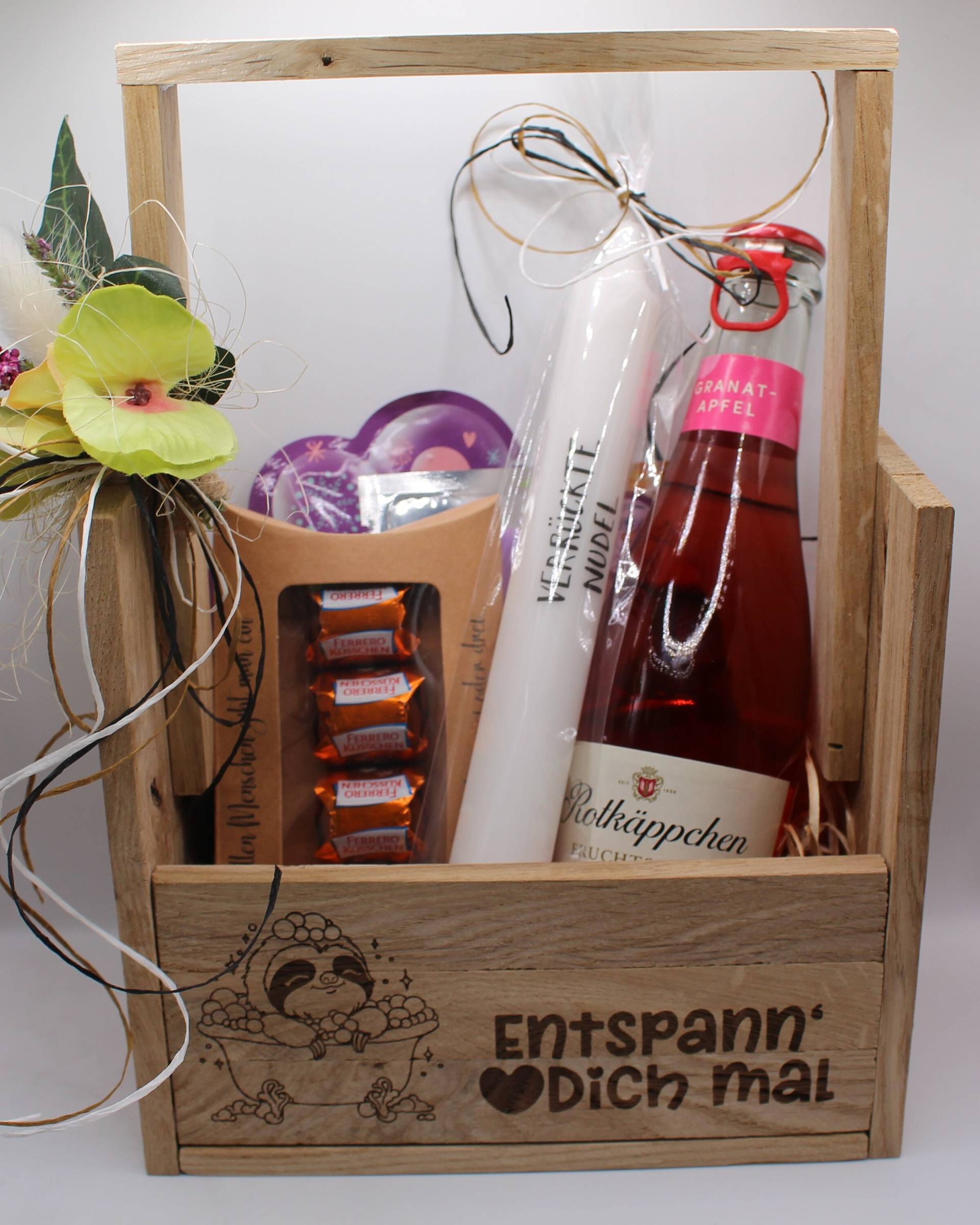 Kleines Wellnessgeschenkset Mit Gravur Entspann Dich Mal, Geschenkidee Für Die Freundin, Präsentkorb, Individuelles Geschenk, Muttertagsgeschenk Kleines Wellnessgeschenkset Mit Gravur Entspann Dich Mal, Geschenkidee Für Die Freundin, Präsentkorb, Individuelles Geschenk, Muttertagsgeschenk von ElianiShop