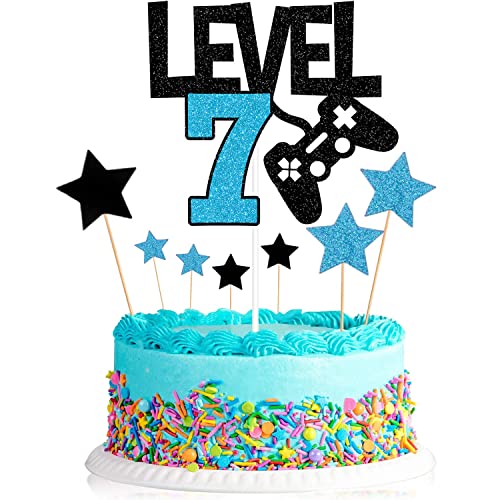 Elicola 7. Geburtstag Kuchendekoration Level Up 7 Kuchendekorationen Happy 7th Birthday für Jungen Geburtstag Spiel Party Supplies Elicola 7. Geburtstag Kuchendekoration Level Up 7 Kuchendekorationen Happy 7th Birthday für Jungen Geburtstag Spiel Party Supplies von Elicola