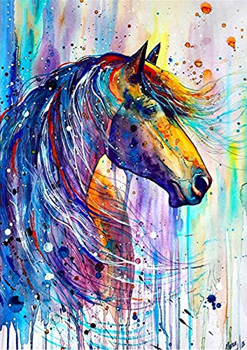 Elifel 5D Diamant Malerei Set nach Zahlen für Erwachsene, Kinder, Anfänger, Wanddekoration 30X40cm DIY Diamond Painting Pferd Strassstein Stickerei Kristallkunst Kunsthandwerk Geschenk Heimdekoration von Elifel