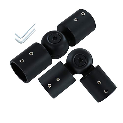 Eckverbinder für Gardinenstangen, Verstellbarer Gardinenstange verbinder für Erkerfensterjalousien mit 1 1/8 Zoll 2,8cm Schwarz Edelstahl Eckverbinder für Gardinenstangen, Verstellbarer Gardinenstange verbinder für Erkerfensterjalousien mit 1 1/8 Zoll 2,8cm Schwarz Edelstahl von Elifel