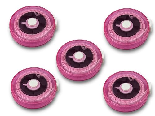 EMI Body Maßband, einziehbar, transparent, Rosa, 5 Stück von Elite Medical Instruments