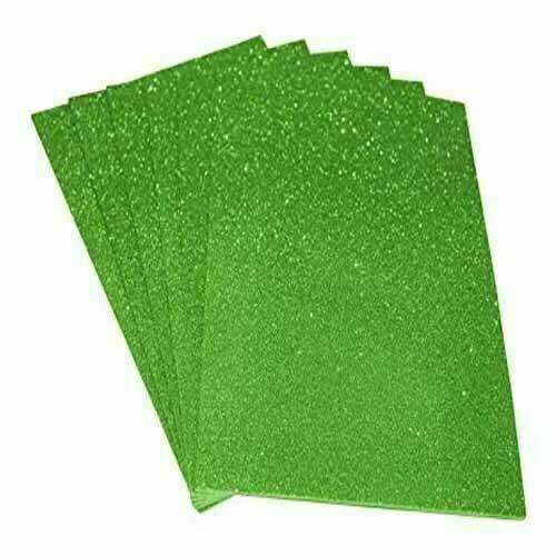 EliteKoopers 10 Stück grüne A4-Glitzer-Schaumstoffbögen für Weihnachtsschleifen, Kunst, Handwerk und Dekoration von EliteKoopers