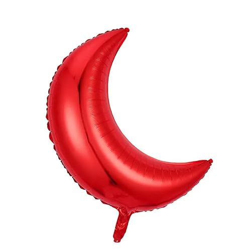 EliteKoopers 45,7 cm Halbmond-Folienballon für Ramadan, Eid, Geburtstagsparty, Event-Dekoration (rot) von EliteKoopers
