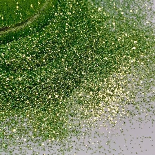EliteKoopers Feiner Glitzer, 10 g, Glanzpulver für Kunst und Handwerk, Nagelkunst, Farbe, Wanddekoration, kosmatisch (Limettengrün) von EliteKoopers
