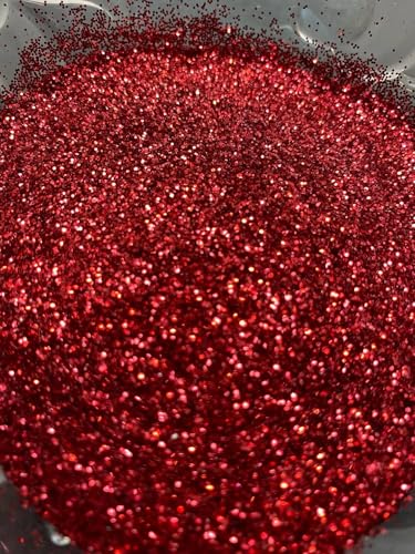 EliteKoopers Feiner Glitzer, 10 g, Glanzpulver für Kunst und Handwerk, Nagelkunst, Farbe, Wanddekoration, kosmatisch (Rot) von EliteKoopers